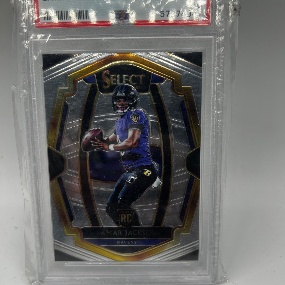 2018 Panini Select Lamar Jackson RC Rookie Card Gem Mint 10 PSA Graded Ravens QB - Picture 3 of 3